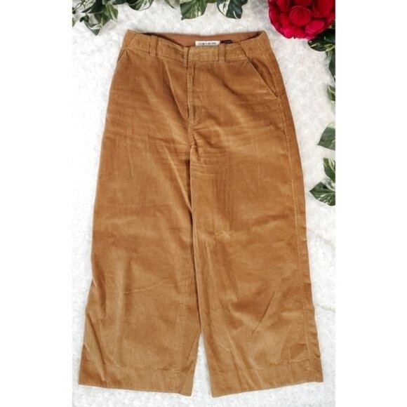Elizabeth and James Oakley Corduroy Pants Wide Leg Brown - Picture 2 of 7